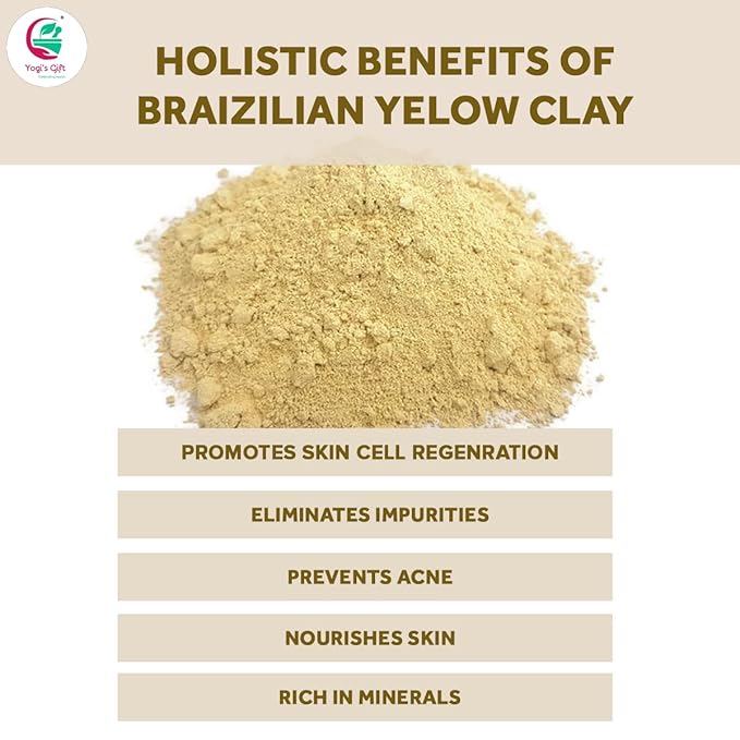 Brazilian Yellow Clay 10 oz | 100% Natural Clay Powdered | Soap Making Clay by Yogi's Gift®