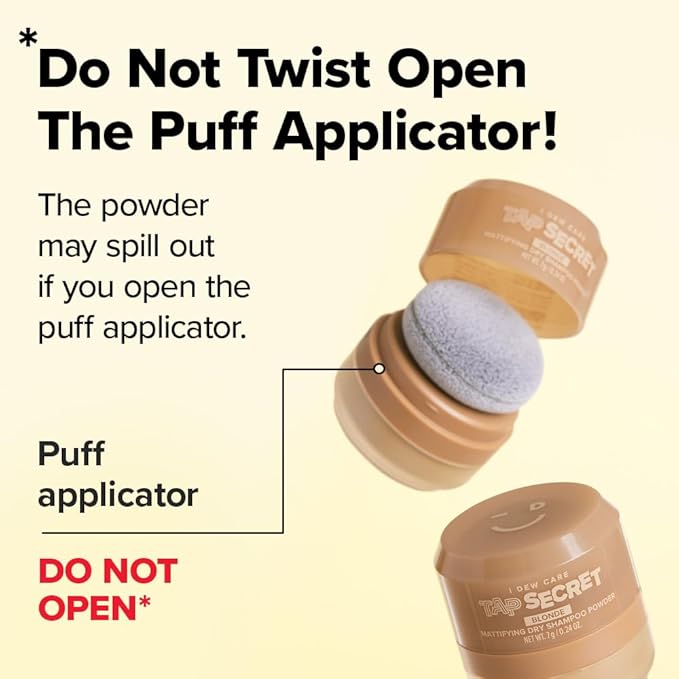 I DEW CARE Biotin Clarifying Dry Shampoo - Tap Secret Blonde | Strengthening & Volumizing, Powder Type, Refillable, Travel size, Non-aerosol, Brunette, Korean Ginseng, Mother's Day, 0.24 Oz