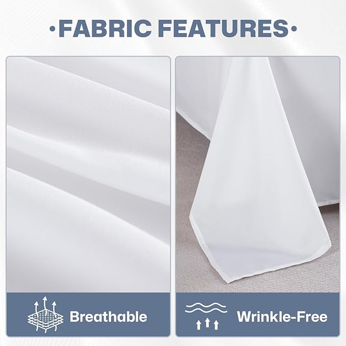 Lavisun Flat Sheets Only 2 Pack, Hotel Quality Twin Flat Sheets Only, Soft Brushed Microfiber Flat Sheet Set, Breathable & Wrinkle-Free, Perfect for Home, Dorm & Massage (White, Twin)