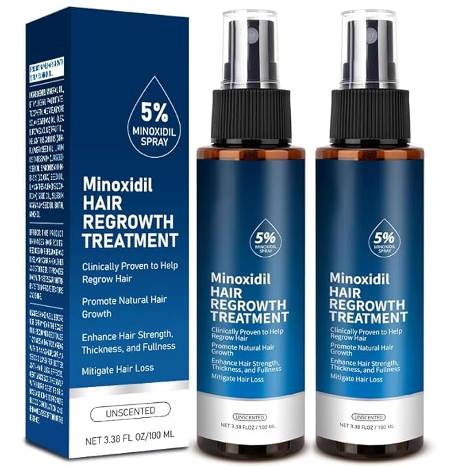 5% Minoxidil for Men and Woman, Minoxidil for Beard Growth, Hair Regrowth for Men and Woman, Treatment for Scalp Hair Loss Hair Thinning - Increase Thickness and Volume Faster