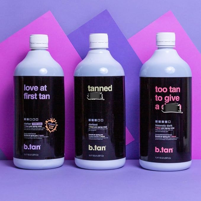 b.tan Spray Tan Kit | At Home Spray Tanning Kit, Includes Spray Tan Machine, Tanning Applicator Mitt, 8 Fl Oz Solution Mist