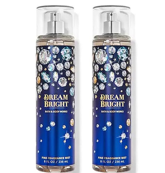 Bath & Body Works Dream Bright Fine Fragrance Body Mist Gift Set 16.0 Fl Oz (Pack of 2)