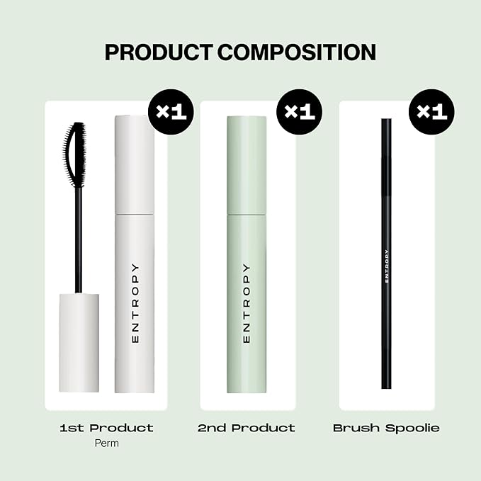 ENTROPY MAKEUP Tough Brow Lift Perm Kit, At-Home DIY Brow Lamination Kit for Fuller, Defined Eyebrows, Long-Lasting, Up to 6 Weeks, Hypoallergenic, Beginner-Friendly, Professional Results, 0.88 Oz