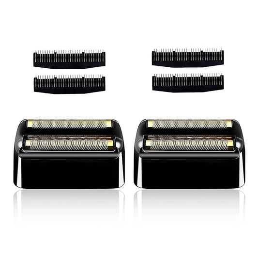 Shaver Replacement Foil and Cutters compatible with BaBylissPRO Barberology Double FXFS2 (2PC Black)