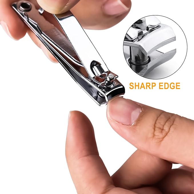 Thickened Stainless Steel Nail Clippers with Nail File, Nail Clippers Bulk,Bulk Nail Clippers for Homeless Individually Wrapped, for Homeless,Shelter, Air Bnb, Hotel 2.7inches (100 PCS)