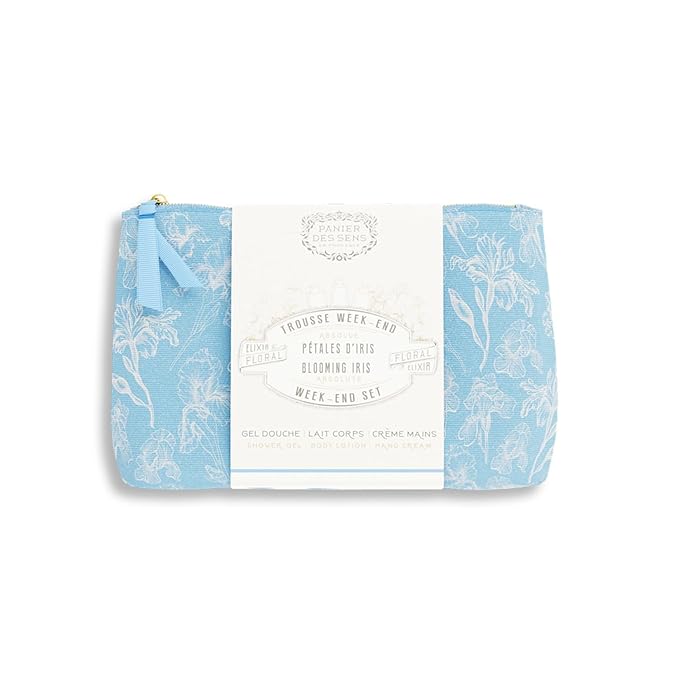 Panier des Sens – Blooming Iris Set for Women – Body Lotion + Shower Gel + Hand Cream - Gift & Birthday Gift for Her - Body Care Kit with 96% Natural Ingredients – Self Care Gifts for women