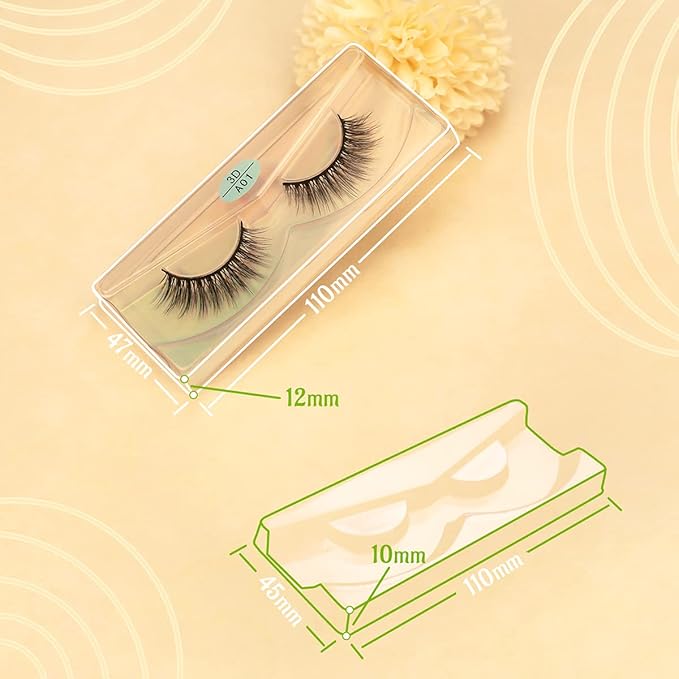 FARRED Wholesale False Lashes 100 Pairs 10 Styles Medium Length Vegan Eyelashes Fluffy Volume Strip Lashes Bulk 10 Portable Boxes Fake Eyelashes Mixed Natural Look 3D Faux Mink Lashes(mix 100pair)