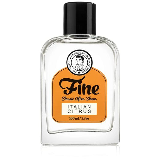 Fine Men's Aftershave - Italian Citrus Fragrance, Soothing & Toning Post Shave Balm, Calms Razor Burn, Classic Barbershop Feel, Alcohol-Based Formula, Gentle for All Skin Types, 100ml