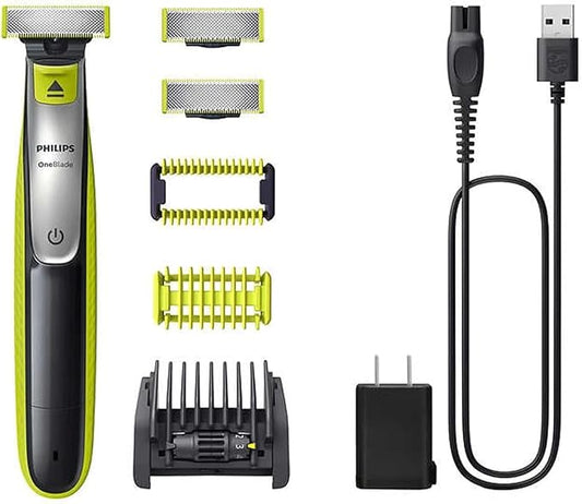Philips Shaver OneBlade Face+Body, Trims, Edges, and Shaves Any Length, Bonus Blade Included, QP2834/60