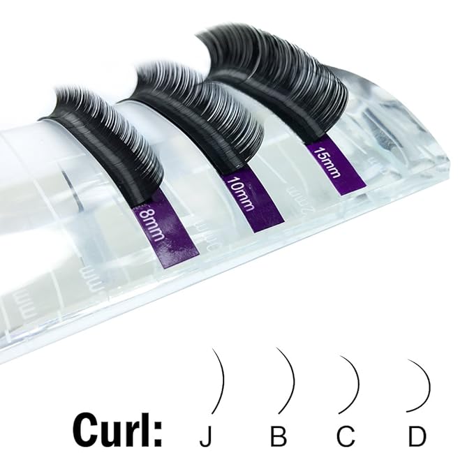 NAGARAKU Eyelash Extensions 0.10 mm D curl 10mm Premium Individual Classic Lashes Soft Natural Matte Black 16 rows Professional Beauty Salon Supplies