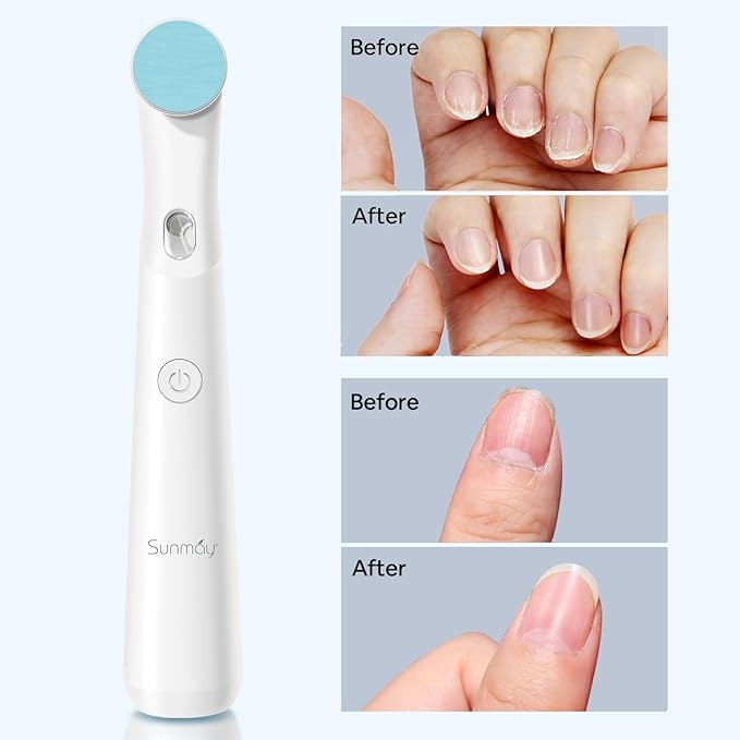 SUNMAY Electric Nail File Set, Rechargeable Nail Files and Buffers for Women Natural Gel Nails Toenails Salon with 4 Filing Discs, Professional Cordless Nail File Machine for Home Nail Pedicure