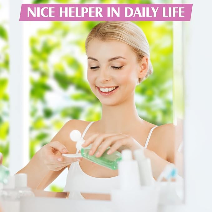 50 Piece 3.4 oz Travel Bottles Set Clear Plastic Refillable Squeeze Bottles with Flip Cap Dispensers and 2 Funnels for Travel-size Liquid Cosmetics(Clear, White)