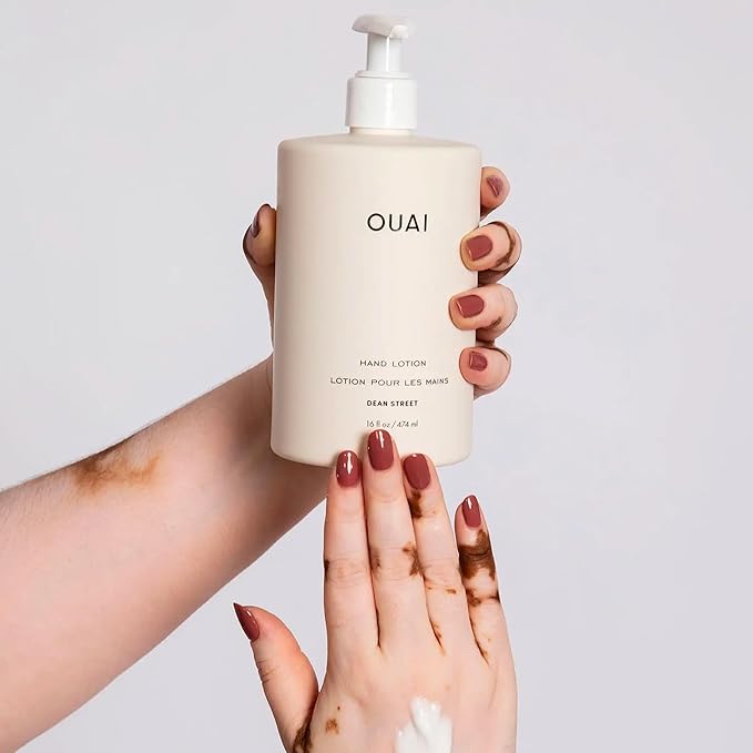 OUAI Hand Lotion - Daily, Lightweight, Hydrating Lotion for Dry Skin - Made with Avocado, Rosehip and Jojoba Oil to Lock in Moisture - Never Greasy (16 Fl Oz)