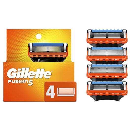 Gillette Fusion5 Mens Razor Blade Refills, 4 Count, Lubrastrip for a More Comfortable Shave