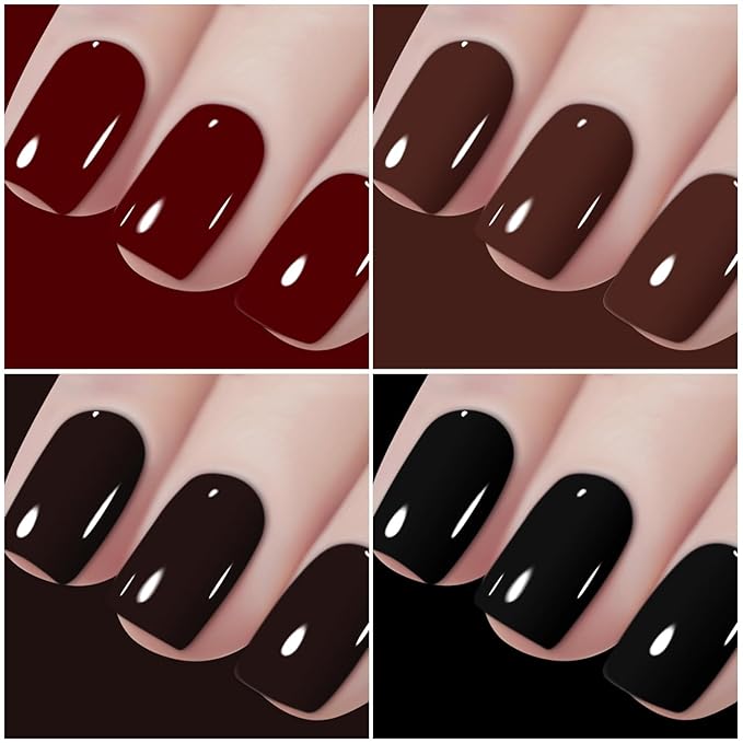 Vishine 48 Colors Gel Nail Polish Set, Autumn Winter Popular Gel Nail Polish with Base Top Coat Lasting Nail Gel Polish Soak Off UV LED Gel Polish Manicure Kit 8ml