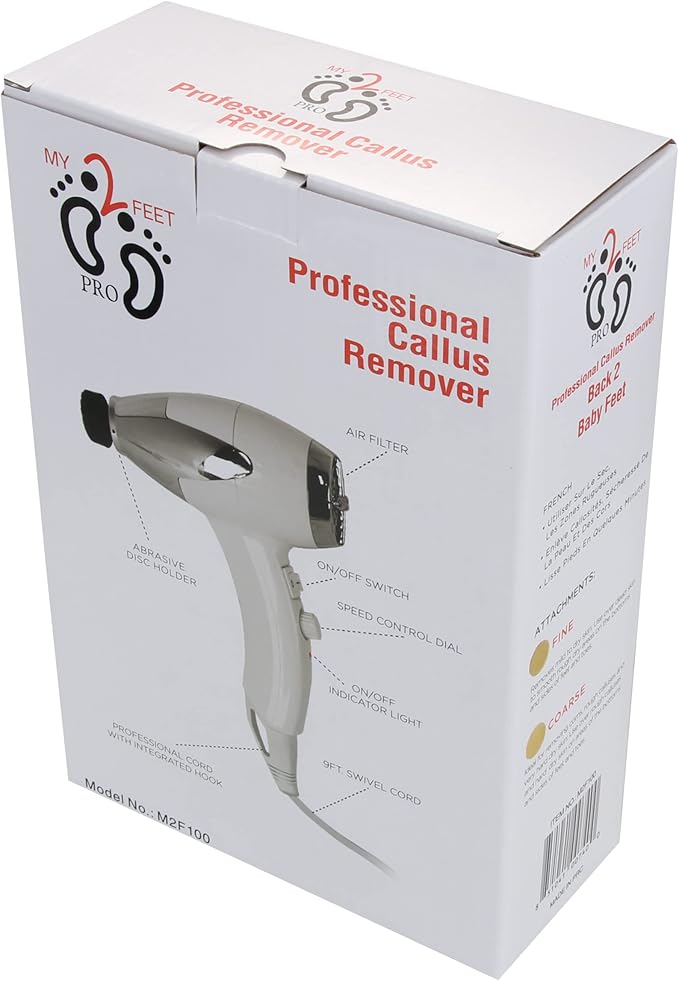 My2Feet Professional Electric Callus Remover+Replacement Disks, White