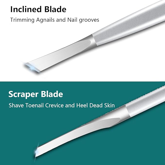 Ingrown Toenail Removal Kit, Pedicure Tools Kit Professional Knife Set Stainless Steel Ingrown Toenail Tool Foot Care Tools Nail Cuticle Remover (4 Pcs Set)