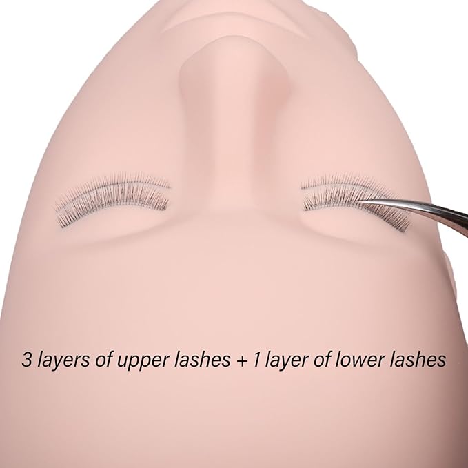 Soft Silicone Mannequin Head for Beginner Lash Extensions Practice, Beauty Training Institutions, and Eyelash Salons