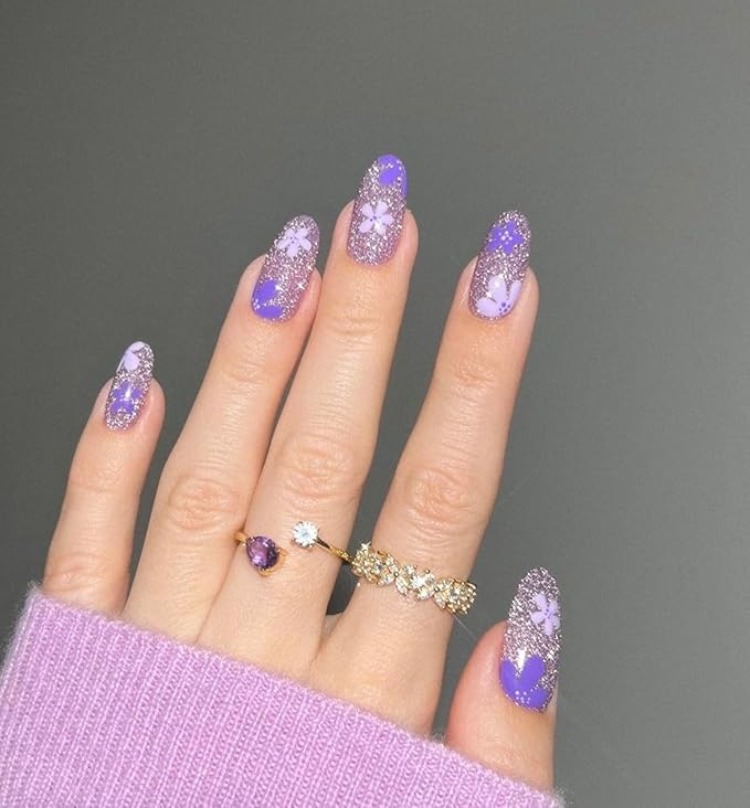 Gel Nail Polish Kit, 6x8 ml Glitter - Thumping Heart, Sparkly Shiny Nail Polish Set, Long Lasting, Shimmery Finish, Christmas Gift