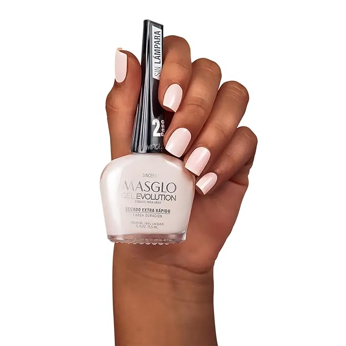 MASGLO Gel Evolution – Set of 3 Nail Polishes No UV/LED Lamp Needed, Fast-Drying, 12-Day Wear, 14-Free Formula, High-Gloss Finish, vegan (0.5 oz Each) h