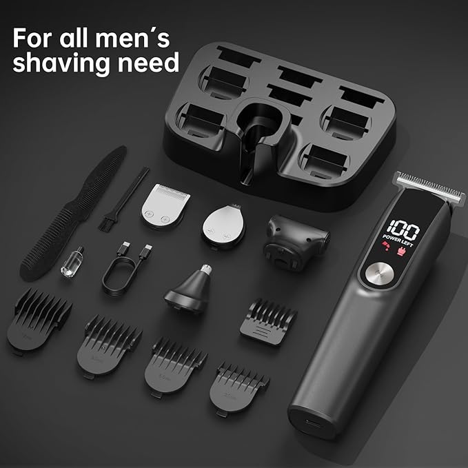 Hair Clippers for Men Professional Rechargeable Cord/Cordless Beard Nose Ear Body Grooming Hair Clipper Trimmer with Smart Charge Technology