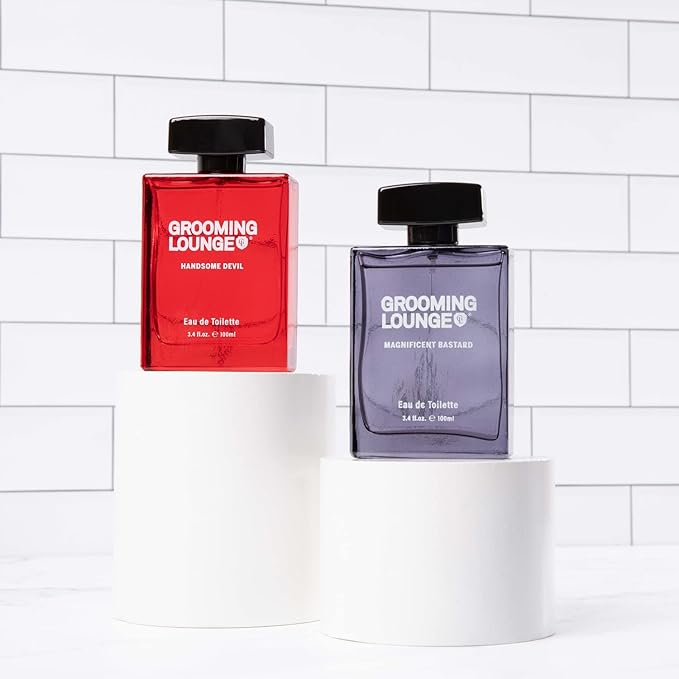 Grooming Lounge Magnificent Bastard by Grooming Lounge-Fragrance for Men-Opens with Bergamot and Grapefruit Notes-Blended with Notes of Elimin and Pink Pepper-For Intelligent and Strong Men-3.4 oz