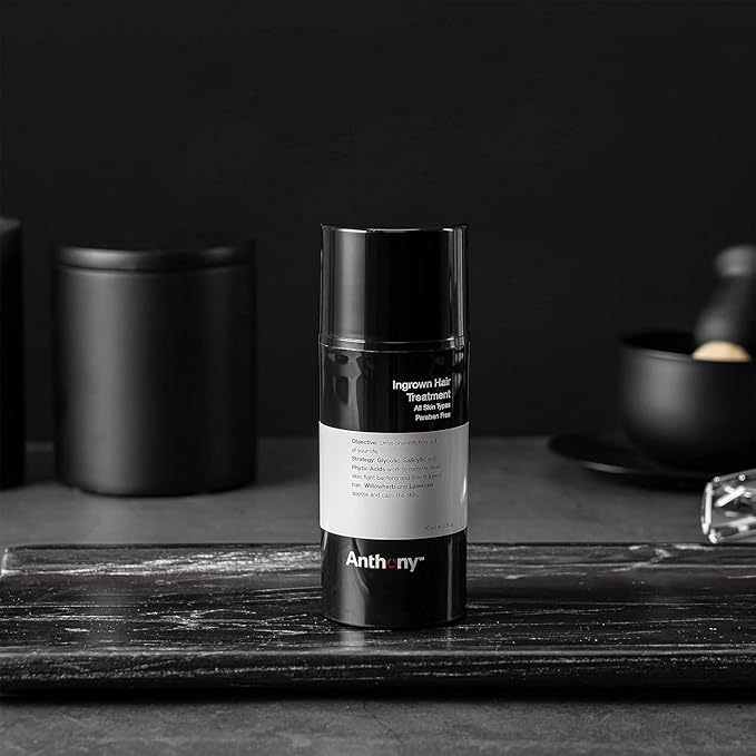 Anthony Ingrown Hair Treatment for Men, Gel Solution to Calm Razor Burn, Scar and Redness Eliminator, Bump Removal, 3 Fl Oz, Pack of 3