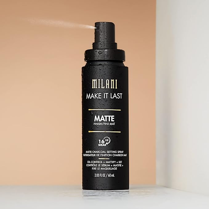 Milani Make It Last Original - Natural Finish 3-in-1 Primer and Setting Spray + Make it Last Matte - Matte Finish Charcoal Primer and Setting Spray for Oily Skin