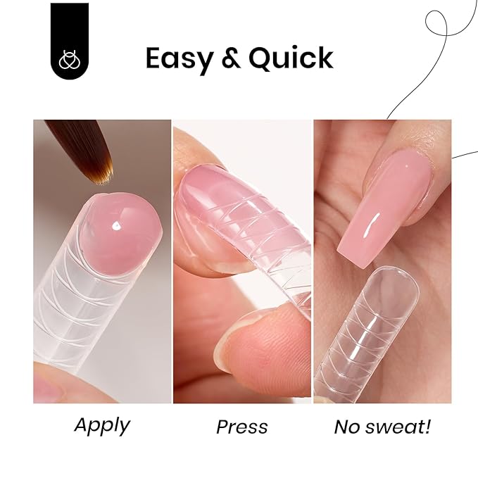 beetles Gel Polish 12 Colors Poly Nail Extension Kit Clear Jelly White Glitter Nude Pink Builder Manicure Enhancement Starter Set Need Cure UV Led Nail Lamp Balletcore Collection All-in-One Nail Art