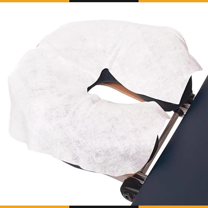 50 Pcs Disposable Face Cradle Covers for Massage Table - Size XXL - Massage Therapy Supplies, Soft and Durable, Covers for Massage Table, Spa, Hygienic and Comfortable for Clients