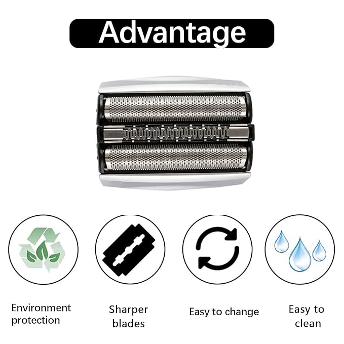 Series 7 70S Replacement Shaver Heads Compatible with Braun Series 7 Electric Razors,70S Blades for Braun s7 Replacement Replacement Foil and Cutter 720cc, 730cc, 735s, 750cc, 760cc, 790cc