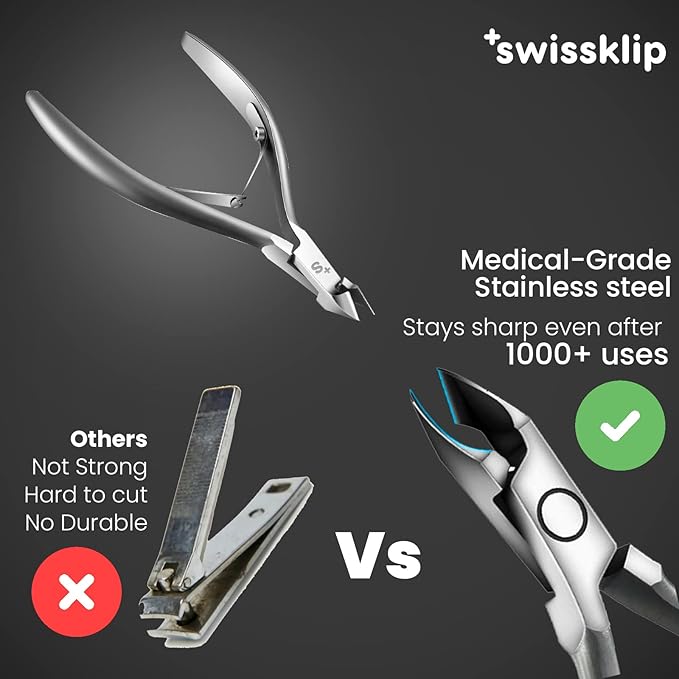 Swissklip Cuticle Trimmer, Cuticle Remover, White Elephant gifts, Cuticle Nippers, Cuticle Cutter, Nail Nipper used along with Cuticle Pusher Tool, Cuticle Clippers, Nail Cuticle Trimmer