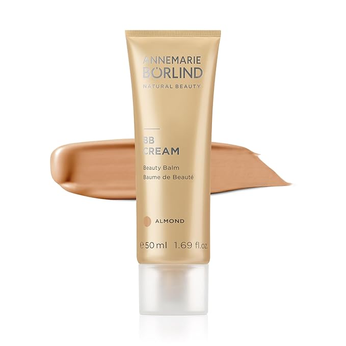 ANNEMARIE BÖRLIND - BB CREAM - almond - tinted, moisturizing & balancing beauty balm, facial care with macadamia nut oil, light coverage, vegan 1.69 Fl. Oz.