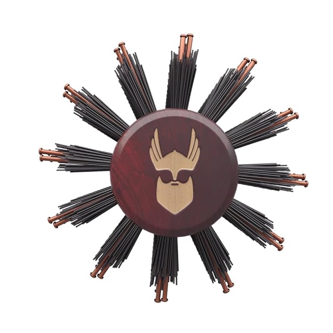 The Beard Struggle Viking Roller Brush - Heat-Resistant Round Hair Brush for Styling Hair or Beard - Reduce Frizz & Tangles - Beard Brush for Men