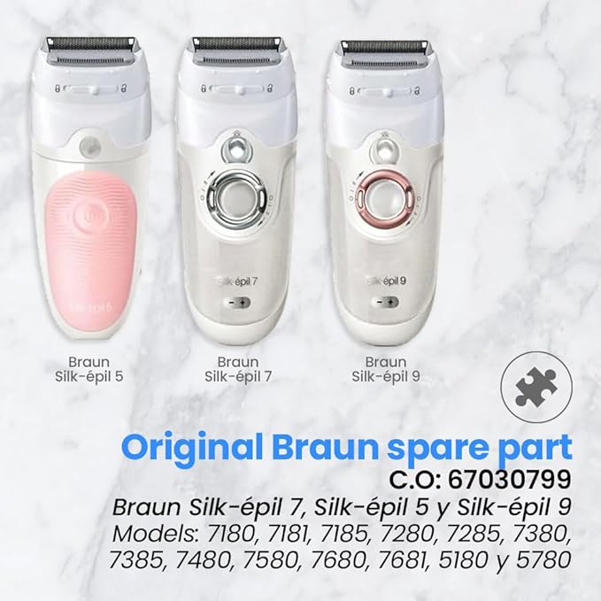 Braun Replacement Epilator Head Shaver Braun Silk-Epil, Series 7, Series 9 and Expressive