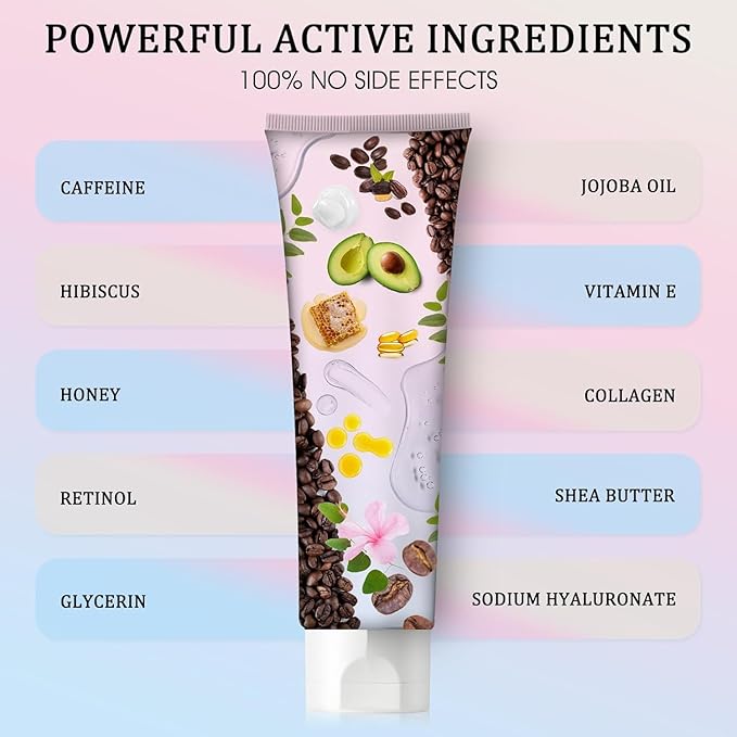 B Flat Belly Firming Cream - Moisturizing, Firming for Stomach, Thighs and Butt, Body Lotion for Women and Men, 125+5ML Rose