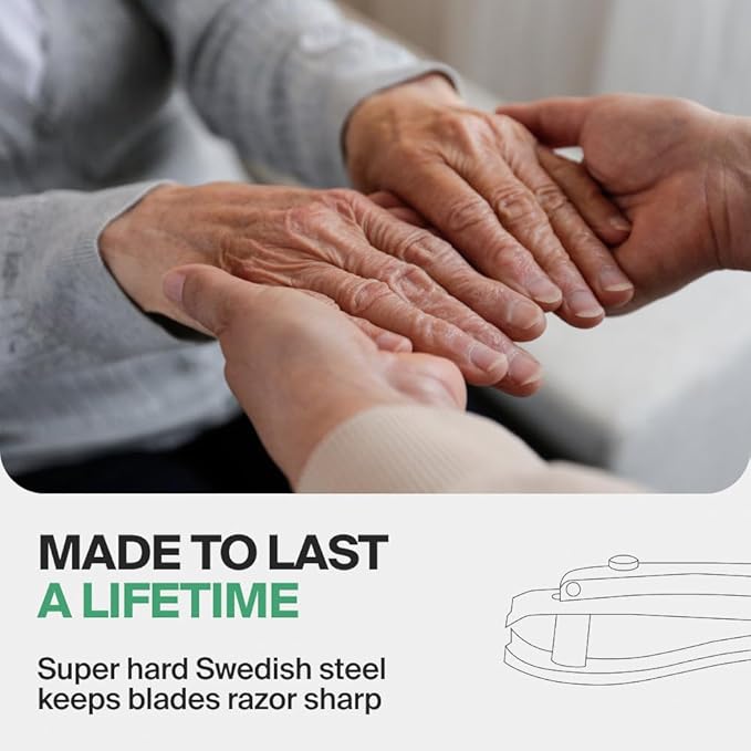 GERMANIKURE Professional Nail Clipper - FINOX Surgical Stainless Steel Manicure and Pedicure Tools in Leather Case- Ethically Made in Solingen Germany - Travel Size Nail Care