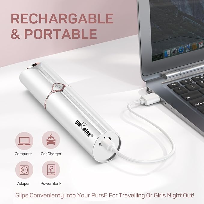 Facial Hair Remover, Upper Lip Hair Removal for Women, Electric Face Razor/Shaver, Gurelax Hair Removal Device, with a Storage Bag