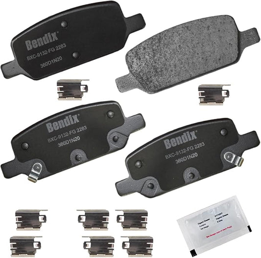 Bendix Priority1 CFC2283 Ceramic Rear Brake Pads for Tesla 3 2023-2017, Y 2022-2020