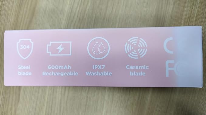 Bikini Trimmer for Women - 2 in 1 Electric Lady Pubic Hair Private Area Legs Arms Removal Personal Elecrtric Razor Shaver Rechargeable with Snap-in Ceramic Blades, Wet and Dry Use,Pink