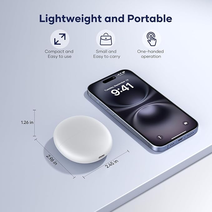 Electric Nail Clipper with USB Charging: Automatic Nail Clippers with Led Light - USB Rechargeable Safety Fingernail Trimmer for Baby Seniors Kids Adults (White, Medium)