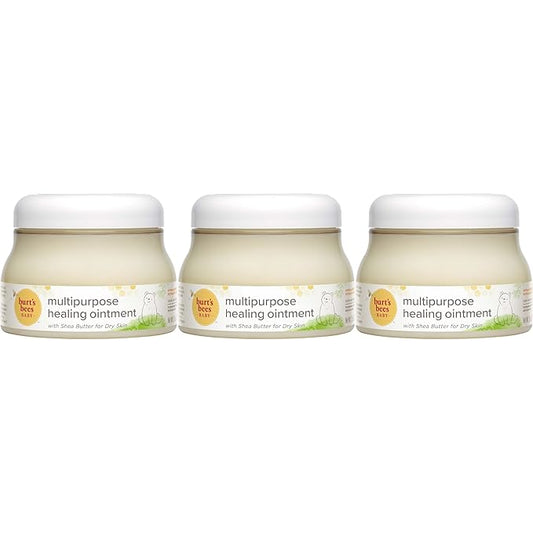 Burt's Bees Baby Multipurpose Healing Ointment with Shea Butter, Face & Body Baby Ointment for Dry Skin, 100% Natural Origin, 7.5 Oz (Pack of 3)