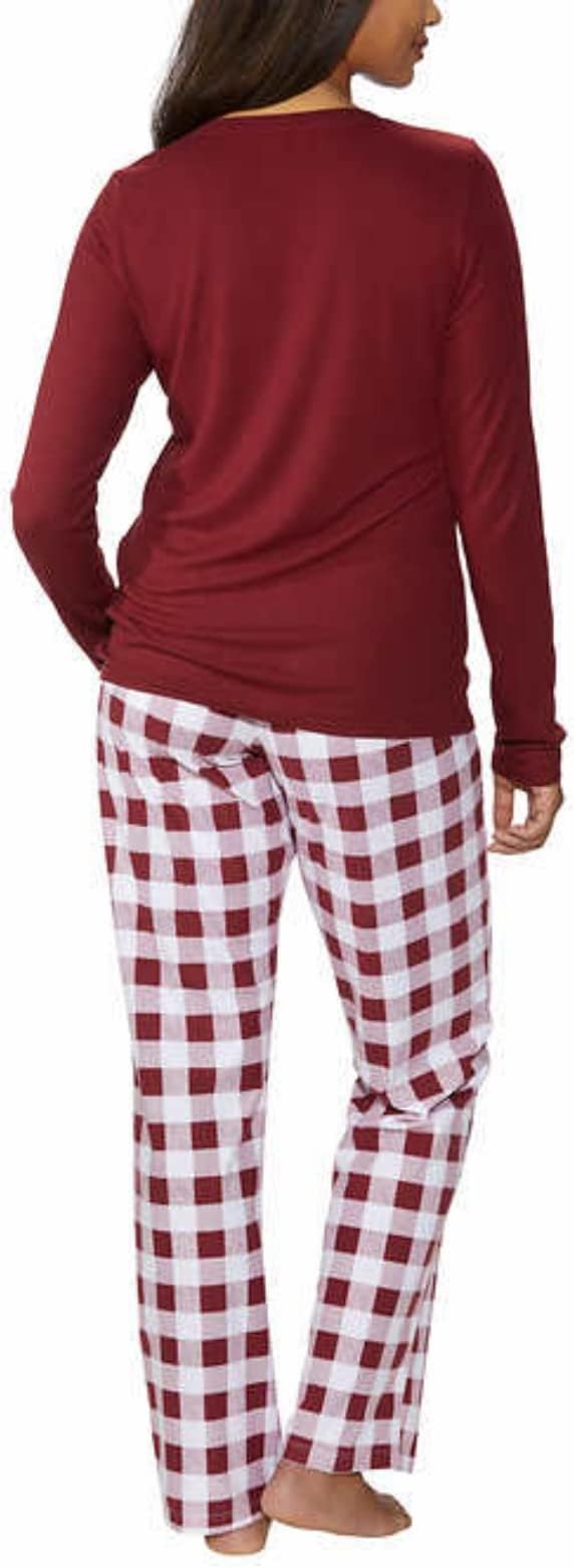 Calvin Klein Womens 2 Piece Fleece Pajama Set