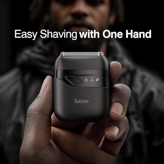 Electric Razor, Upgraded Mini Electric Shaver for Men, Foil Shaver for Men with 3 Blade Heads Floating Head IPX7 Waterproof Wet/Dry USB Type C Stylish Design