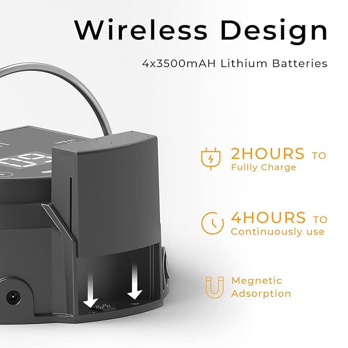 80W Professional Cordless UV LED Nail Lamp, UV Lights for Nails with 45 Beads and Rechargeable Battery, Portable LED Gel Nail Curing Dryer, Nail Polish Machine for Salon or Home, Black