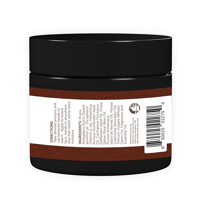 Detroit Grooming Co. Beard Butter for Men | Limited Edition | Softens, Hydrates & Nourishes with Safflower Oil & Shea Butter | Midnight Bourbon Scent, 2oz