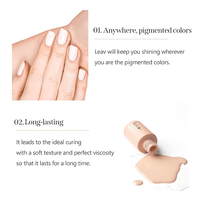 LEAV MakeOver Reversal Syrup Gel Polish 6 Colors Set, Color Changing Gel Nail UV React Transparent Skin Tone & Unique Reversal Mood Soak Off Gift Set