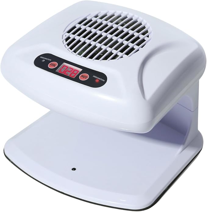 Nail Dryer for Regular Polish, Nail Gel Fast Drying Curing Nail Fan Dryer for One Hands and Single Legged, Nail Drying Fan with Auto Sensor, Hot & Cold Air Nail Dryer Fan
