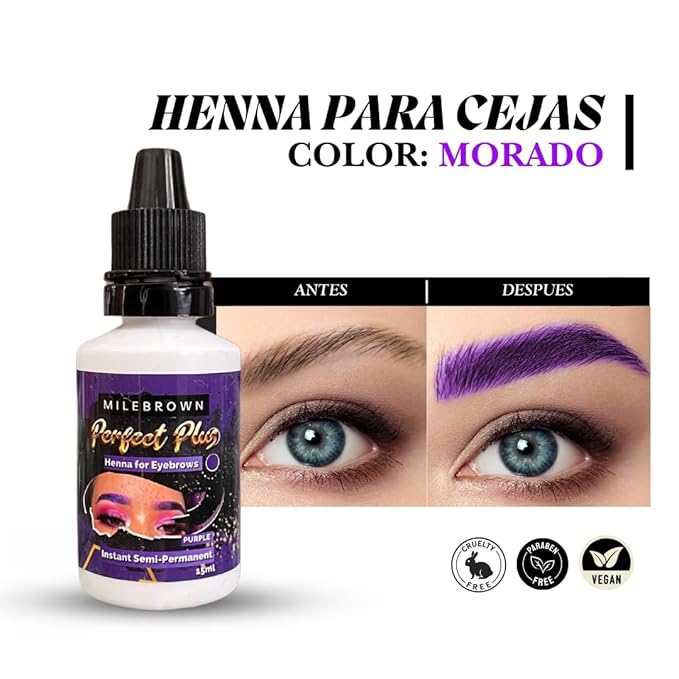 Eyebrow Henna, for natural-looking coloring, 15 ml (Purple)