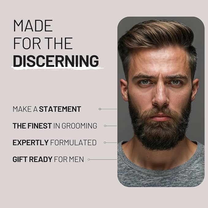 Black Oud Beard Oil for Men, Beard Moisturizer & Conditioner, Non-Greasy Men's Beard Care Essential, Growth Enhancer Natural Beard Oil Men's Gift, 1 Fl Oz Dropper Bottle